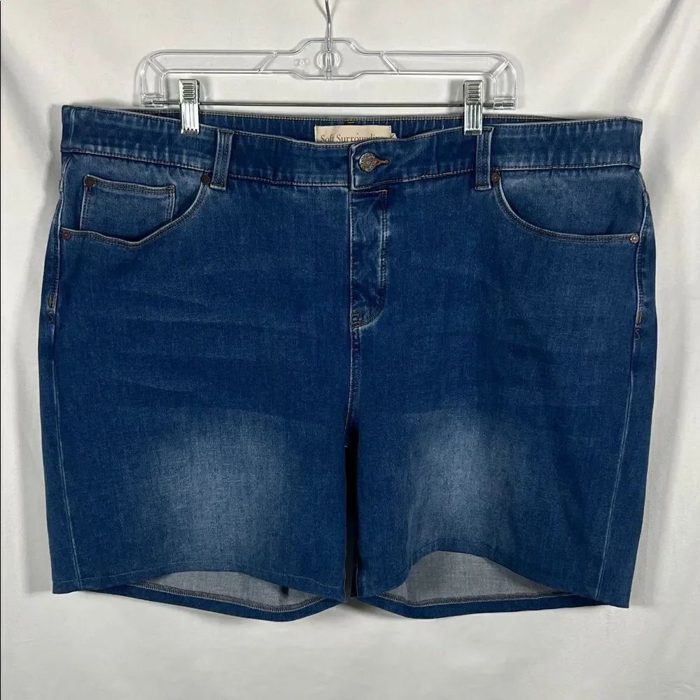 Soft Surroundings The Ultimate Short Pull On Relaxed Denim Size 2X